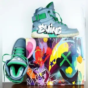 Patrick Ewing Athletics 33 HI x COPE Monument/Green/Ice Limited Edition Sneakers