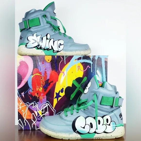 Patrick Ewing Athletics 33 HI x COPE Monument/Green/Ice Limited Edition Sneakers
