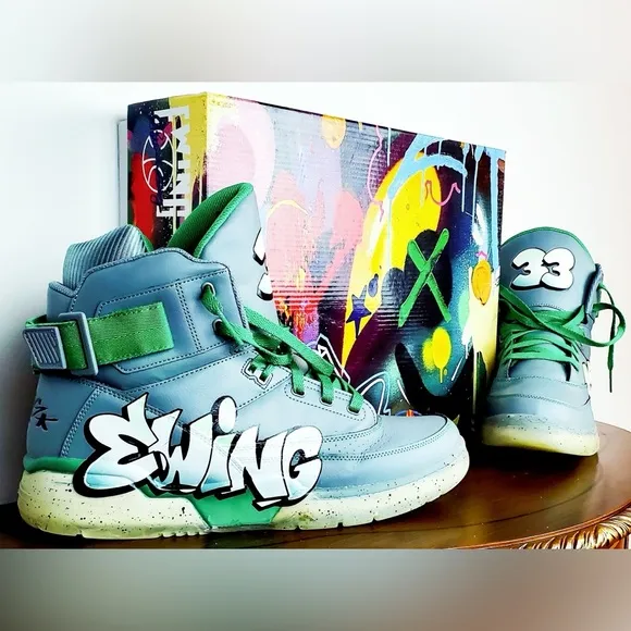 Patrick Ewing Athletics 33 HI x COPE Monument/Green/Ice Limited Edition Sneakers
