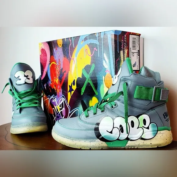 Patrick Ewing Athletics 33 HI x COPE Monument/Green/Ice Limited Edition Sneakers