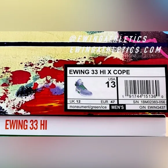 Patrick Ewing Athletics 33 HI x COPE Monument/Green/Ice Limited Edition Sneakers