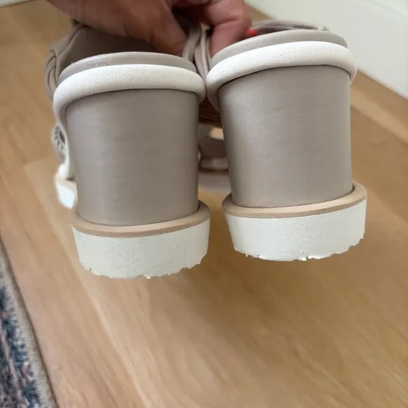 Patrizia Bonfanti Julia Wedge Sandal, Plisse Cream
