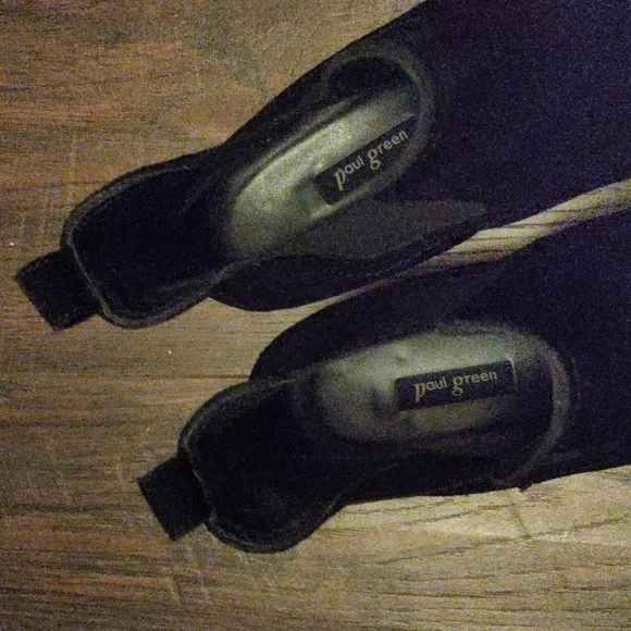 Paul Green &quot;Jax&quot; Black Suede Women  Chelsea Boots