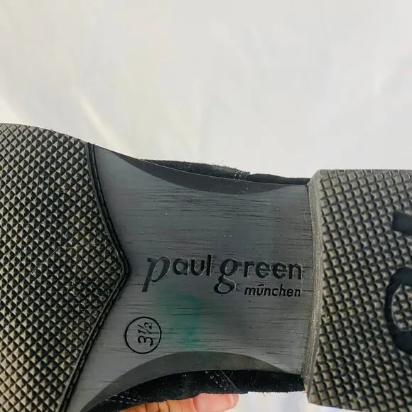 Paul Green Black Suede Over The Knee Black Boots Size US 5.5 Goth Capsule