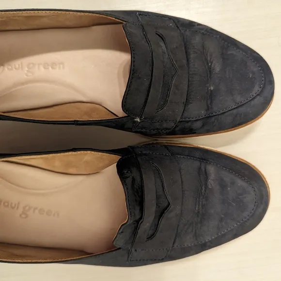 Paul Green Carmela Loafer slip on navy blue suede leather size UK 4.5 US 7