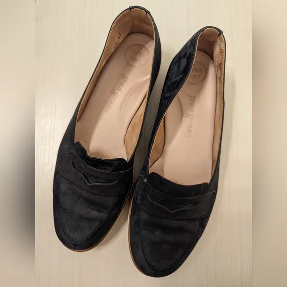 Paul Green Carmela Loafer slip on navy blue suede leather size UK 4.5 US 7