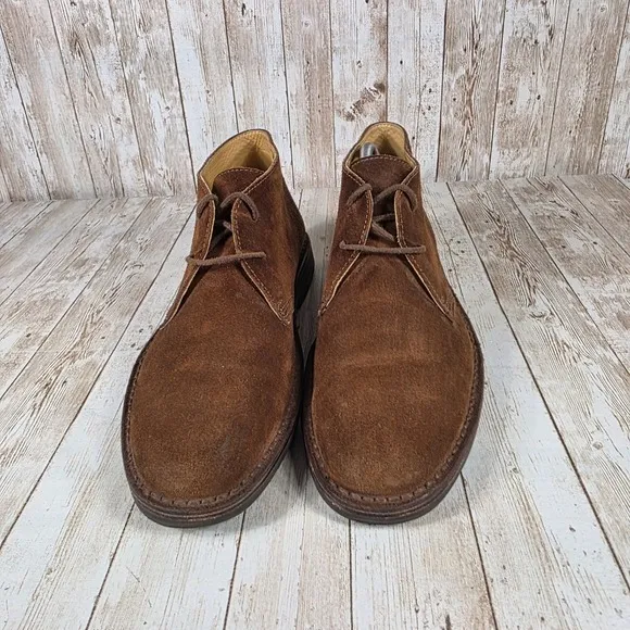 Peal &amp;‎ Co Desert Boots Suede Leather Chukka Ankle Boots Brown Size 10 D
