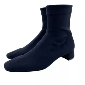 Pedro Garcia Women's Idoia Black Stretch Sock Block Heel Boots Size‎ 37 - 7