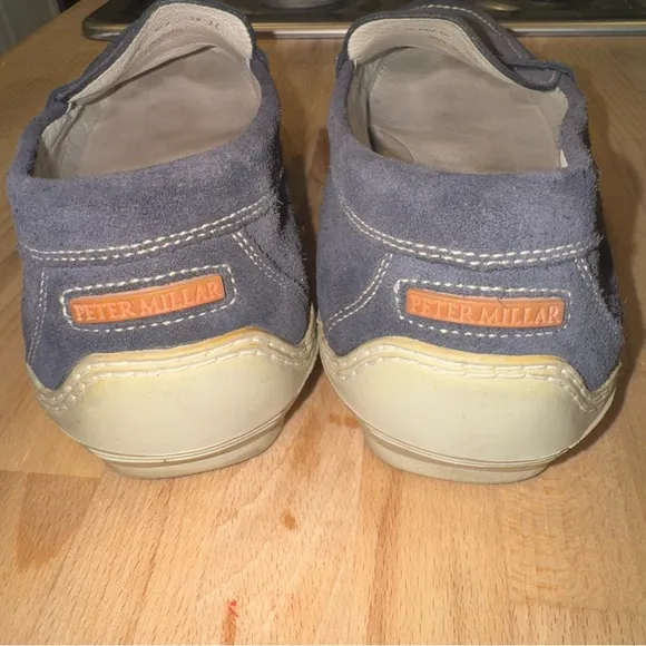 Peter Millar Navy Penny Loafers Slip-On Shoes. Size 9.5