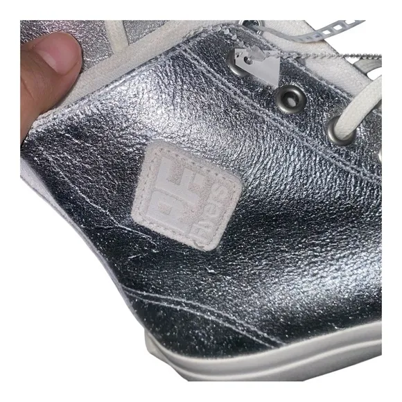 PF Flyers Metallic Silver Special  Edition Sneakers Women's Size 9.5 / men’s 8