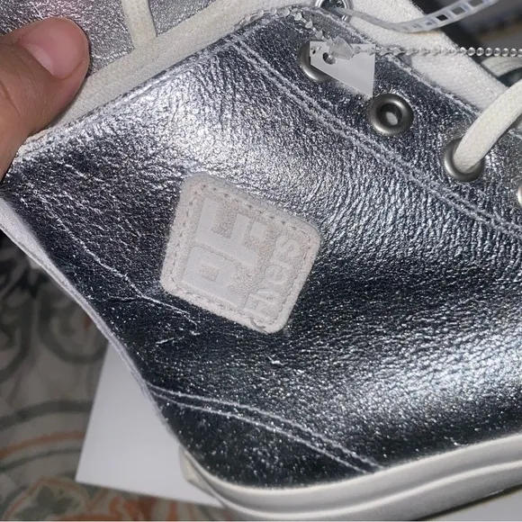 PF Flyers Metallic Silver Special  Edition Sneakers Women's Size 9.5 / men’s 8
