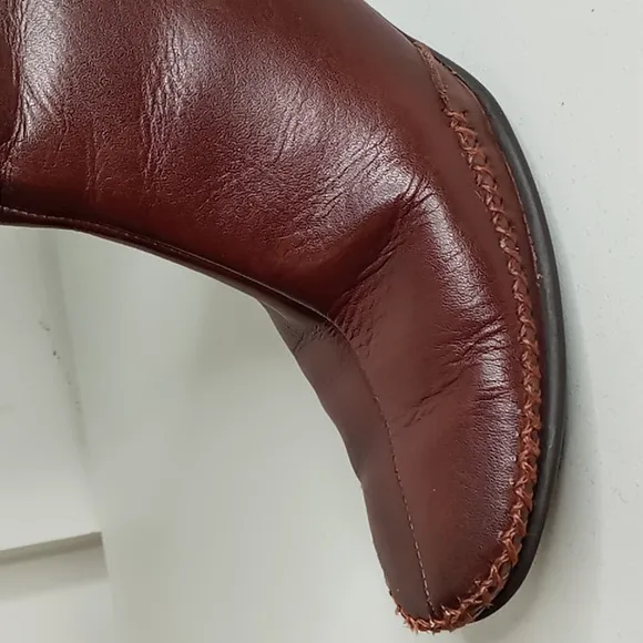 Pikolino Leather 1/2 Calf Boots w/Moccasin Toe Stitching -Spain -Brown-37/6.5