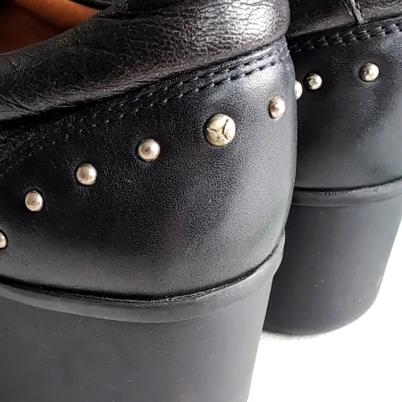 PIKOLINOS Black Metallic Side Zipper Sneakers 2&quot; Pllatform Heel Women's Size 41