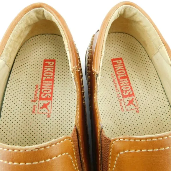 PIKOLINOS Brown Leather Slip-on Loafers Shoes 42