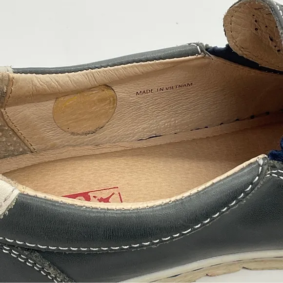 Pikolinos Cut Out Leather Slip On Loafer Blue Grey White Women’s EU 39 / US 8.5