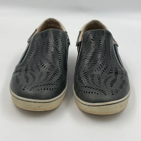Pikolinos Cut Out Leather Slip On Loafer Blue Grey White Women’s EU 39 / US 8.5