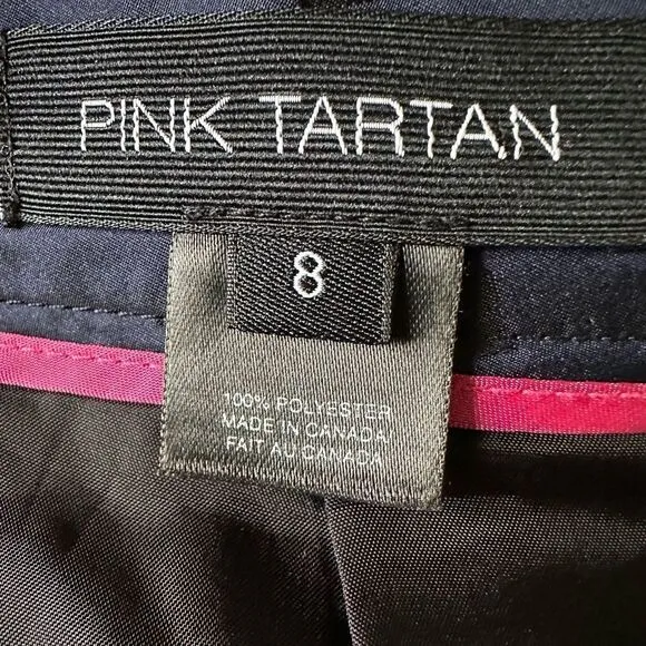 PINK TARTAN Women’s Block/Square Print Pleated A-Line Skirt Blue/Black Size 8
