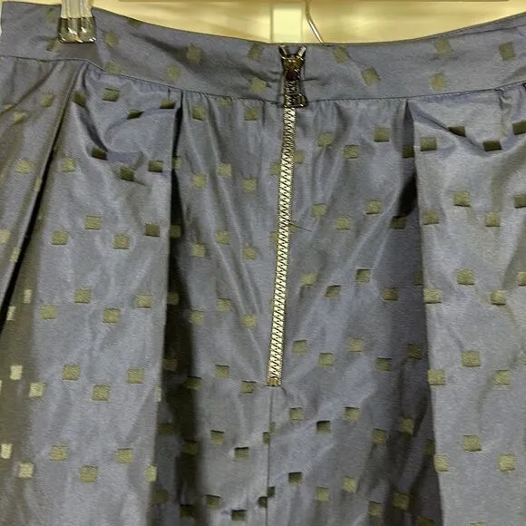 PINK TARTAN Women’s Block/Square Print Pleated A-Line Skirt Blue/Black Size 8