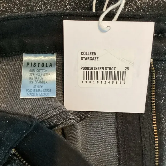 Pistola Colleen High Rise Modern Slim Boot Jeans Size 25 Stargaze Black