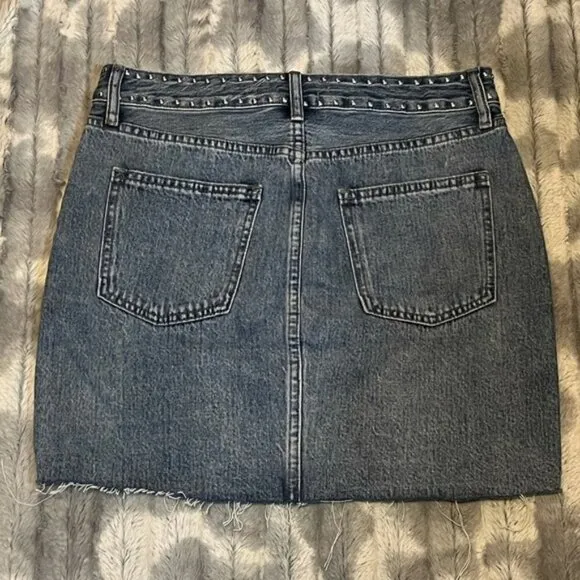 PISTOLA Sierra Medium Wash Studded Denim Mini Skirt Size 29