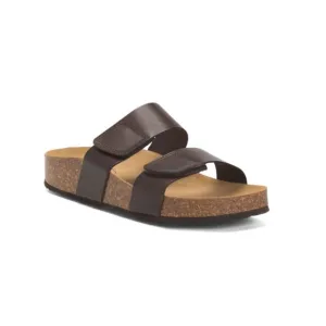 PLAKTON Dark Brown Made In Spain Leather Cult Comfort Footbed Sandals