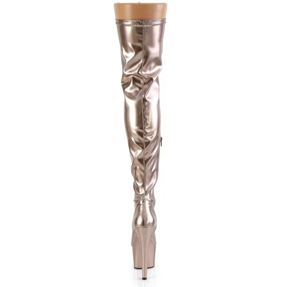 Platform Stretch Thigh High Heel Boots