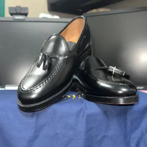 Polo by Ralph Lauren Black Calf Leather Loafers with Tassels