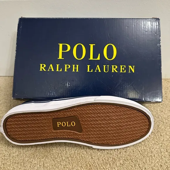 Polo by Ralph Lauren Blue Sneakers with Bear Design