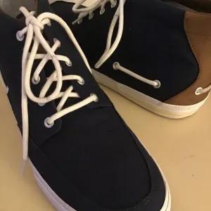 Polo By Ralph Lauren men blue canvas leather High top sneaker size 12 medium