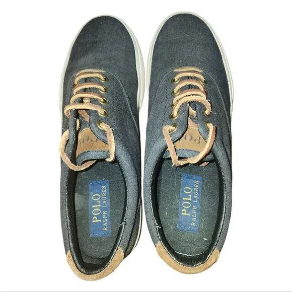 Polo by Ralph Lauren Vaughn Blue Canvas Sneakers - Men's