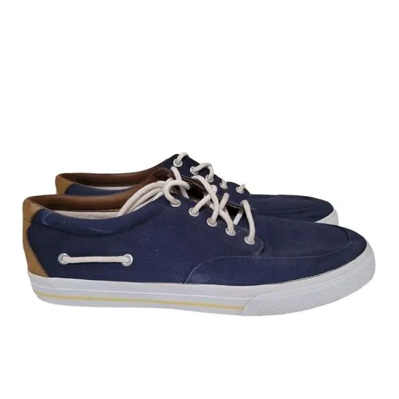 Polo Men's Navy Canvas Sneakers 13D