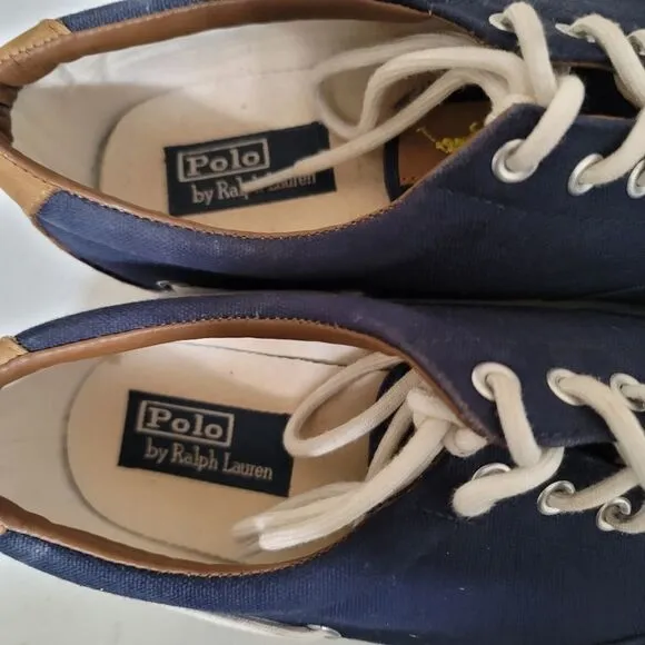 Polo Men's Navy Canvas Sneakers 13D