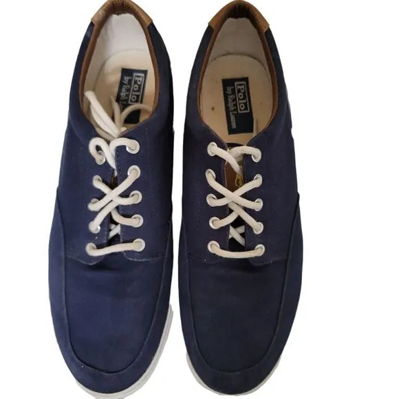 Polo Men's Navy Canvas Sneakers 13D