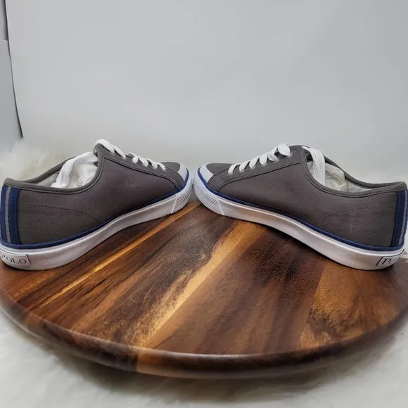 POLO Ralph Lauren Chancery Canvas Sneakers Khaki/Navy Men's Size 13D
