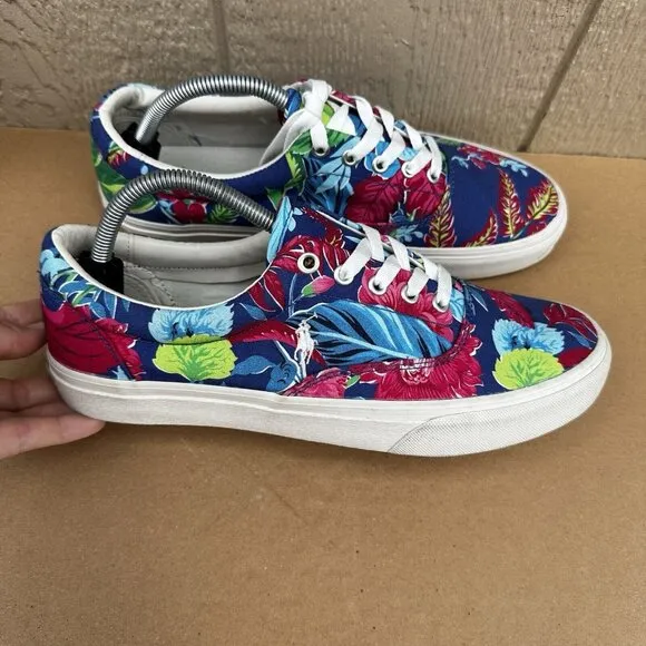 Polo Ralph Lauren Keaton Sneakers Tropical Floral Cruise Pony Men’s Size 9.5