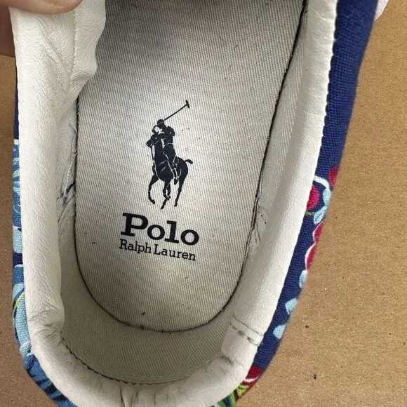 Polo Ralph Lauren Keaton Sneakers Tropical Floral Cruise Pony Men’s Size 9.5