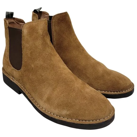 Polo Ralph Lauren Men Talan Chelsea Boots Size US 13D Desert Tan Brown Suede