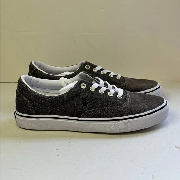Polo Ralph Lauren Men’s Canvas Sneakers 9.5 Green Keaton Pony