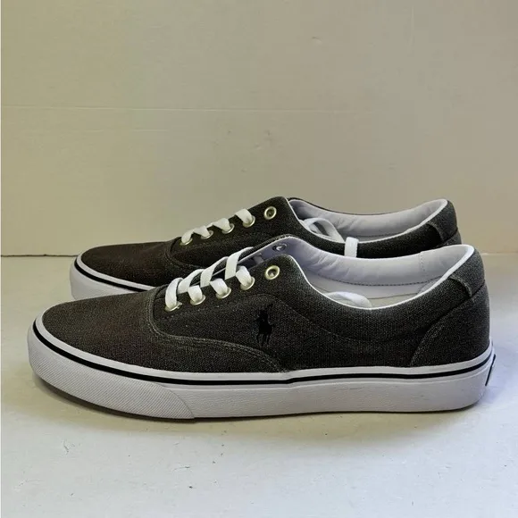 Polo Ralph Lauren Men’s Canvas Sneakers 9.5 Green Keaton Pony