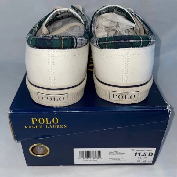 Polo Ralph Lauren Men's Faxon Canvas Sneakers 11.5