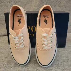 Polo Ralph Lauren Men's Keaton Leather-Trim Canvas Sneakers - Carmel Pink