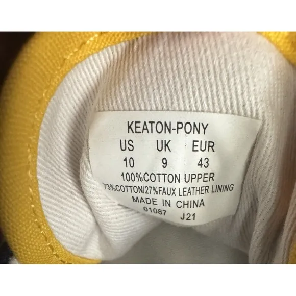 POLO RALPH LAUREN  Mens Keaton Pony Colorblock Canvas Sneakers US 10 D Multi