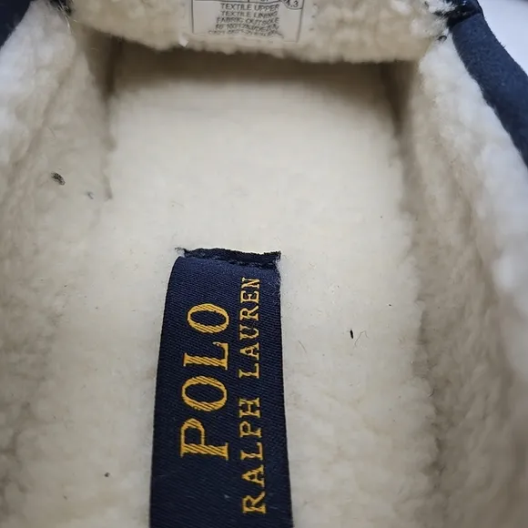 Polo Ralph Lauren Navy Dezi IV size 5 JUNIOR Loafers Slip On EUR 37 Fur NEW