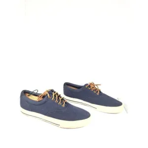 Polo Ralph Lauren Vaughn Men Canvas Sneakers Navy Blue Size 9.5
