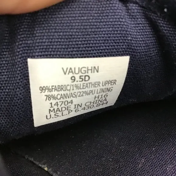 Polo Ralph Lauren Vaughn Men Canvas Sneakers Navy Blue Size 9.5