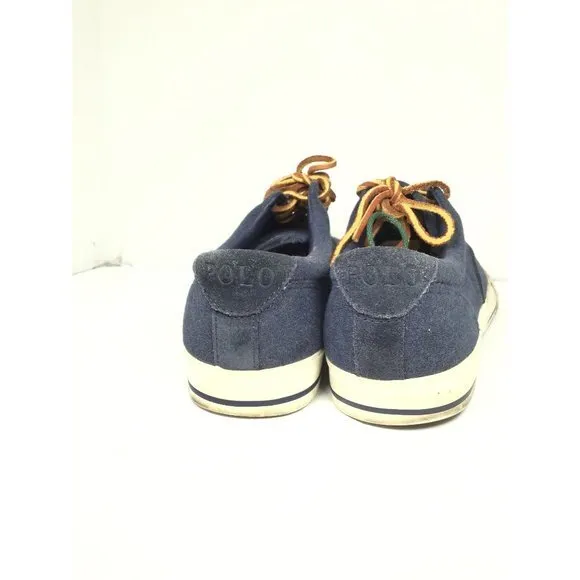 Polo Ralph Lauren Vaughn Men Canvas Sneakers Navy Blue Size 9.5
