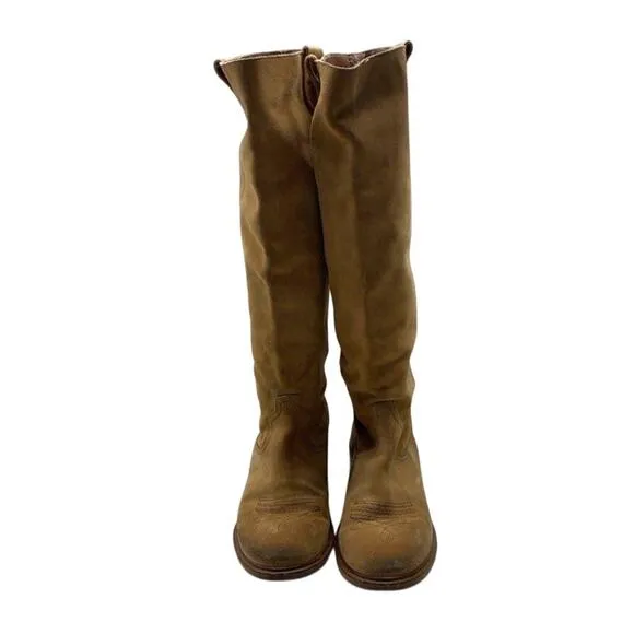 Poshmark/Depop Title:Free People Arya Riding Boots Size 40 Tan Suede Festival