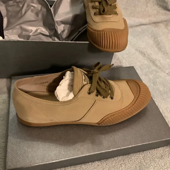 Prada Canvas and Leather Sneaker