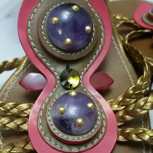 Prada Heels Purple Amethyst Gems Euro 38