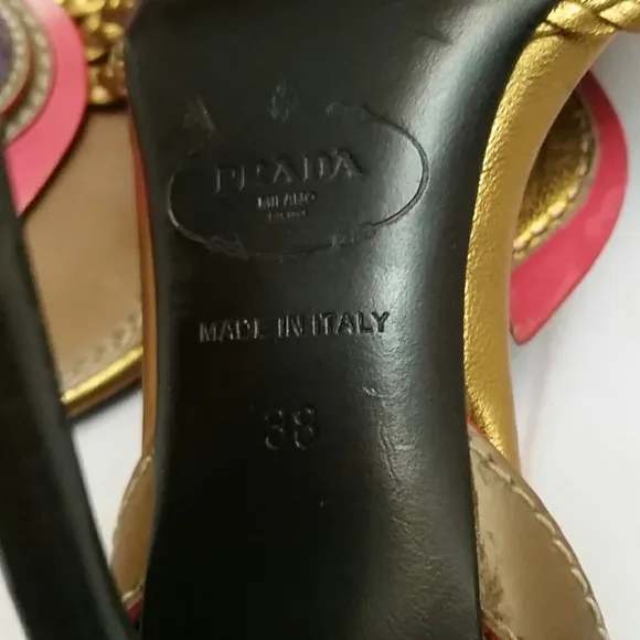 Prada Heels Purple Amethyst Gems Euro 38